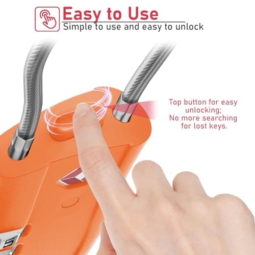 NAGE TSA Approved Luggage Locks 3-Digit (Orange, 2P) — view 4