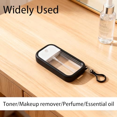 Spray Hand Sanitizer Accessories Portable Silicone Case for Travel Card Spray Bottles with Keychain Hook Refillable Perfume Hand Sanitizer Makeup Storage — view 3