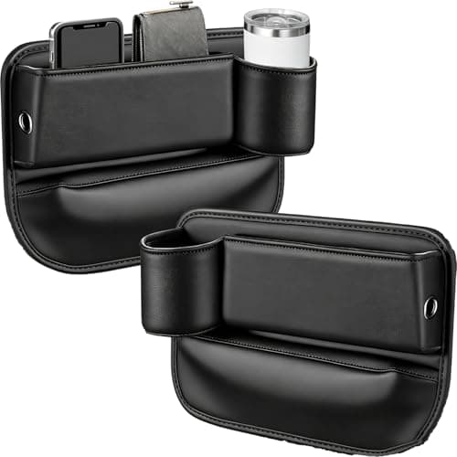 2-Pack Car Seat Gap Filler Organiser, Gap Block Pro for Cars, Car Gap Fillers in Between Seats, Car Travel Accessories for Long Trips, Gap Filler Car Organiser Seat Gap Filler 