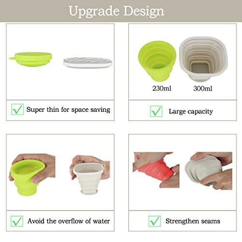 Lazymi Large Camping Dinner Set Portable Silicone Collapsible Bowl Cup Mug — view 3