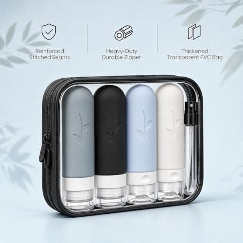 Boyfield Travel Bottles for Toiletries,18 pack Silicone Set essentials — view 3