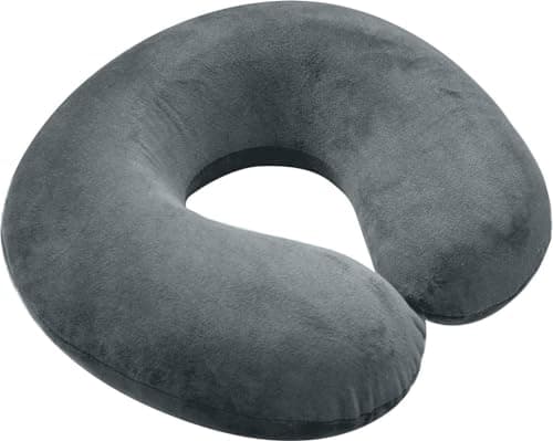 Aidapt Memory Foam Moulded Pressure Relief Neck Cushion Comfort and Posture, Ideal for Travel Supports the Head, Neck and Chin when Sleeping use for Plane, Train or Car Journeys Travel Pillow In Grey — view 4