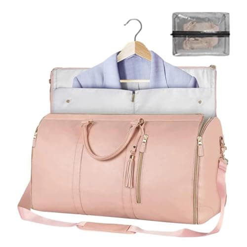 Garment Bag For Travel, Convertible Carry Garment Bag, Large Capacity Travel Duffel Bags With Shoe Pouch, 2 In 1 Hanging Suitcase Suit Bag For Women & Men