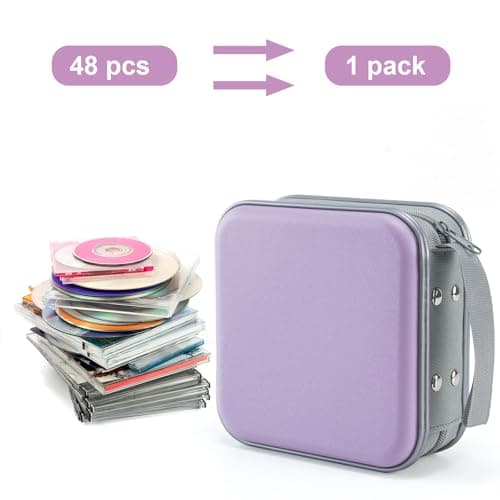 LIOVODE DVD Case, 48 Capacity CD Case Hard DVD Storage Organizer for Car — view 2