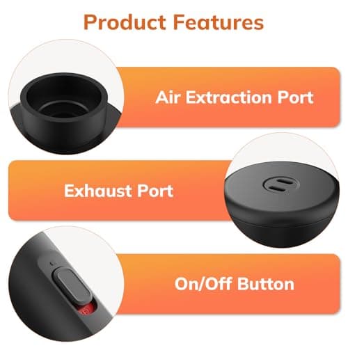 Electric Air Pump for Vacuum Bag - MONVANE Portable Wireless Vacuum Pump for Space Storage Bags Powerful Compression Pump — view 5