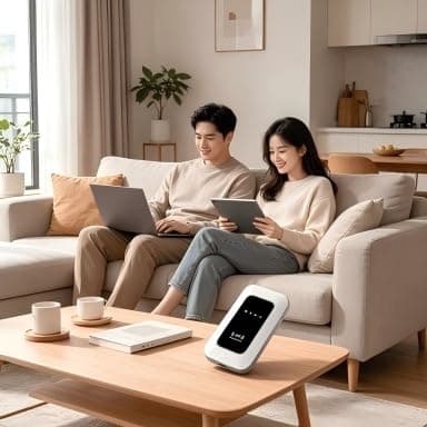 Unlocked 5G Pocket WiFi Hotspot Router, Wide Coverage Up to 3000 Sq.ft, Plug and Play Multi-Device Cellular Modem for Family Indoor, Road Trip, Camping & Remote Working — view 4