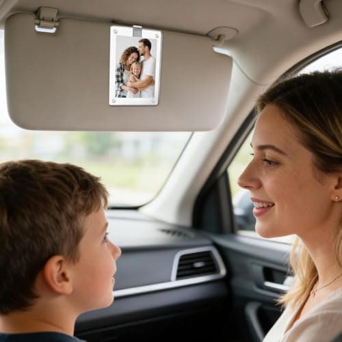 Car Visor Picture Holder Acrylic Magnetic Organizer — view 2