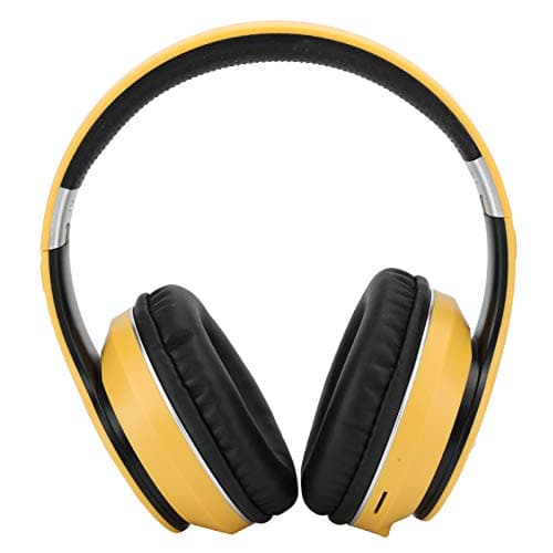 Kelawoly Wireless Bluetooth Headset, Foldable with FM Radio (Yellow) — view 2