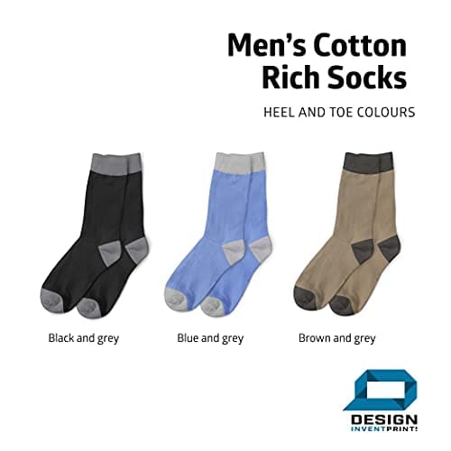D Design Invent Print! Grandpa Gift Socks Men's Funny Present Keepsake Size 6-11 (Grey) — view 4