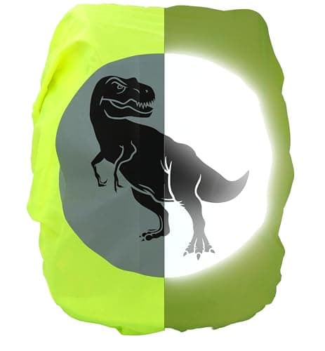 EANAGO 100% waterproof kids backpack rain cover - highly reflective school bag protector for school kids - lightweight & durable - giant reflector to increase safety
