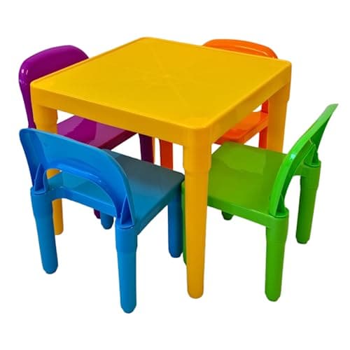 HH Home Hut Kids Plastic Table and Chair Set Toddler Activity Play