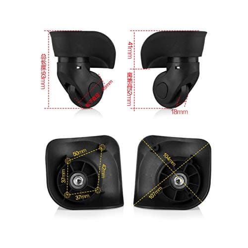 TUKRPQMRI 2Pcs/Set PVC Luggage Wheels, Wheel Replacement Luggage Travel Suitcase Wheels Plastic Bearings Repair Set for Luggage Kits Pack of 2/71 — view 3