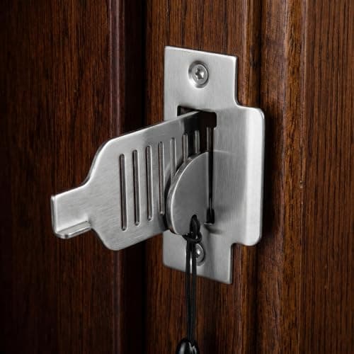 2pcs Portable Door Lock Stainless Steel for Travel and Hotel Security — view 5