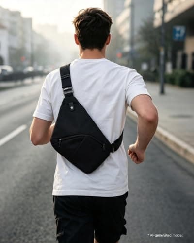 OSOCE Sling Bag for Men RFID Blocking Anti-theft Crossbody Shoulder Bag — view 2