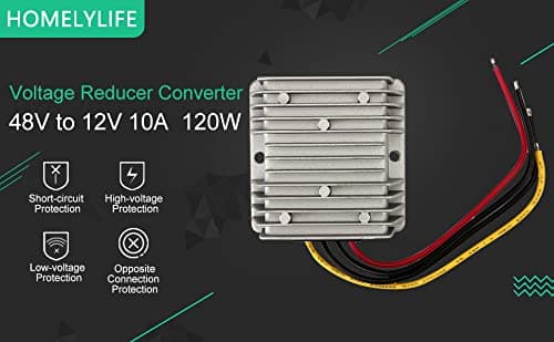 HOMELYLIFE DC Voltage Regulator Buck Converter DC 48V to 12V 10A 120W Reducer Power Converter Waterproof Module Transformer for Golf Cart — view 2
