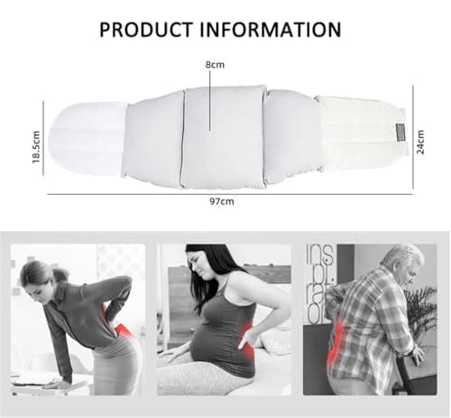 Lumbar Support Pillow for Sleeping Lower Back Sciatic Nerve Pain Relief, Soft Lumbar Pillows Waist Support Belt, Adjustable Travel Pillow Lower Back Wrap Cushion for Bed Side Office Chair Car Airplane — view 2