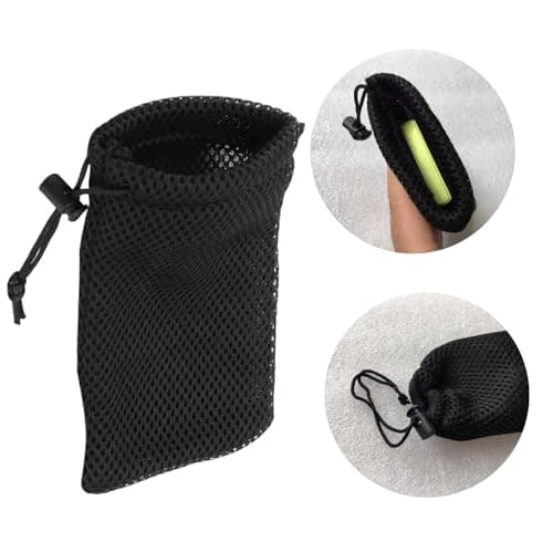 ANMOO 6Pcs Black Nylon Mesh Drawstring Bags, Small Mesh Bags, 5 x 3.5 inch — view 2