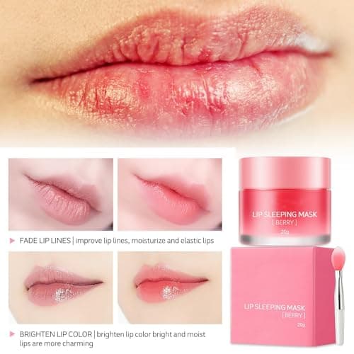 Lip Mask - Lip Sleeping Mask - Lip Sleep Mask Overnight Lip Skincare Lip Oils - Lip Moisturiser for Dry Chapped Peeling Cracked Lips Fades Lip Lines, Lip Balm for Moisture Lip Care — view 4