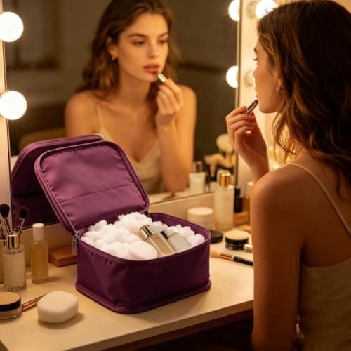 Mini Packing Cubes 6 PCS, 23x18x12CM Same Size Suitcase Organiser Bags, Packing Cubes for Suitcases Mini Set Only (Weinrot, 6 x Mini) — view 5