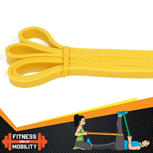 Mobility Resistance Bands YELLOW - By CKB LTD® | 0.64 cm 2-7kg SINGLE BAND For Assisted Pull Up Stretch Gym Fitness Calisthenics Gymnastics Loop Powerlifting Workout Ideal for Men Women Exercises — view 4