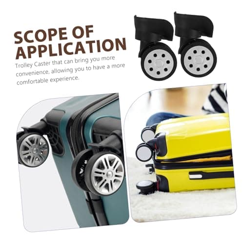 4pcs Black ABS Suitcase Wheel Replacement Silent Swivel Caster — view 6