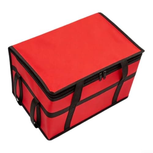 30L Non-Woven Insulation Bag, Large Capacity Cooler for Picnic(red) — view 3