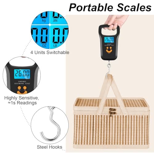 Wanheart Digital Suitcase Scale,Portable Scales Max 50 kg/110 Lb — view 4