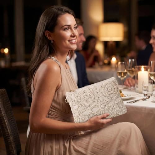 WSXQAZ Woven Crossbody Bag for Women Bohemian Shoulder Bag Crochet Handbags — view 2