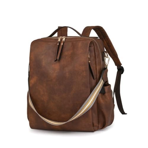 Mohiriya Women's Backpack, Faux Leather Travel Bag, Large Capacity Backpack and Shoulder Bag — view 3