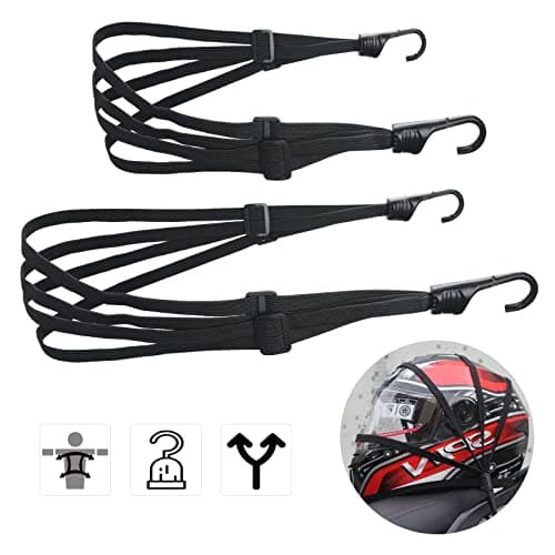 URAQT Bicycle Hooks Rope, 2 Pack Rubber Bungee Cords, Motorcycle Bike Rack Cargo Lashing Strap, High Elasticity Tie Down Straps, Suitable for Bicycles, Motorcycles, Luggage Racks (2 Sizes) — view 6
