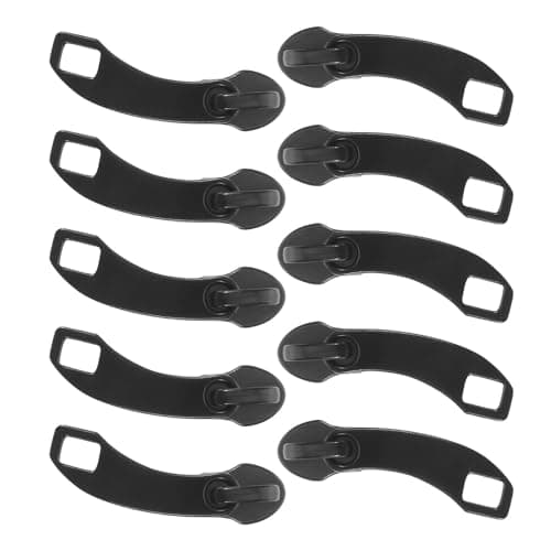 10pcs Black Zinc Alloy Zipper Repair Kit for Luggage and Bags