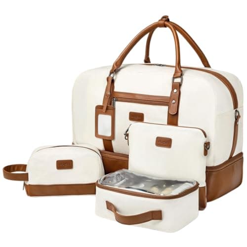 4PCS Weekender Bags for Women Large Overnight Weekend Travel Duffel Bags