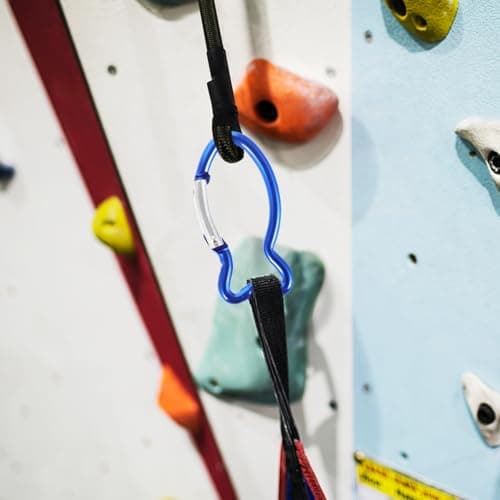 10pcs Fish Shaped Camping Carabiner Clip Blue Aluminium Alloy — view 5