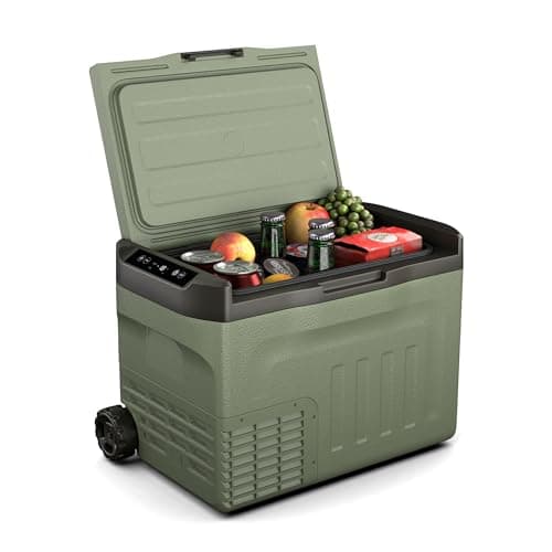 Klarstein PolarForce 30L Cool Box - Portable Electric Cooler with Compressor, LCD Control, Dual Power (12V/230V), -20°C to 20°C, Off-Road Wheels, Battery Protection, for Camping & Road Trips, Freezer