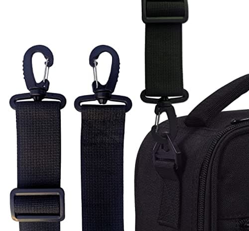 LTG PRO® Adjustable Padded Shoulder Strap – Replacement Bag Strap Belt for Laptop, Travel, Gym, Briefcase Handbag, Football & Camera Bags – Soft Shoulder Pad – Durable Nylon with Clips (Black) — view 6