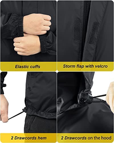 33,000ft Mens Waterproof Jackets Outdoor Windproof Lightweight Rain Jacket — view 5