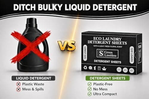 Green Limitless Eco Laundry Detergent 120 Sheets (Loads) with A Light Fresh Floral Scent. All the benefits of a liquid detergent, washing powder, or washing pods without any of the drawbacks. — view 2