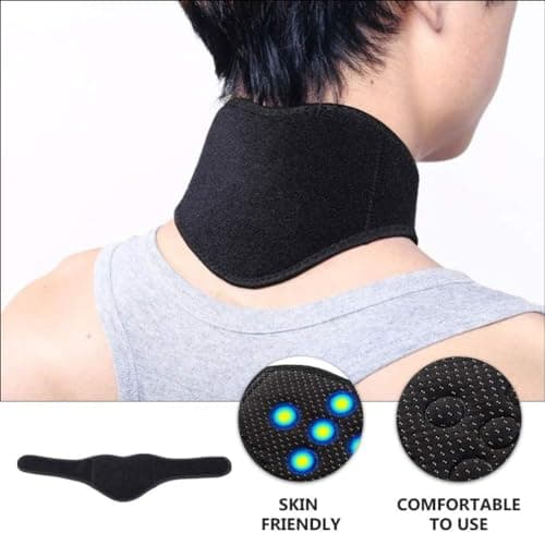 All Gadgets Neck Support Warm Comfortable Pain Relief with Self Heating Magnetic Tourmaline, Neck Heat Pad, for Stress Relief Unisex — view 5