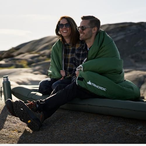 Trinordic Lightweight Summer Sleeping Bag - Rectangular, 700g, Green — view 6