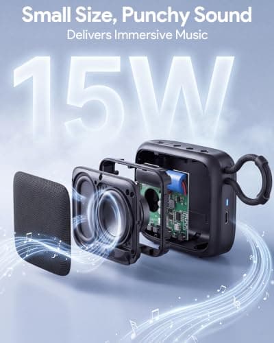 Brelley Bluetooth Speaker with Extra Bass, 20H Playtime, IPX7 Waterproof — view 2