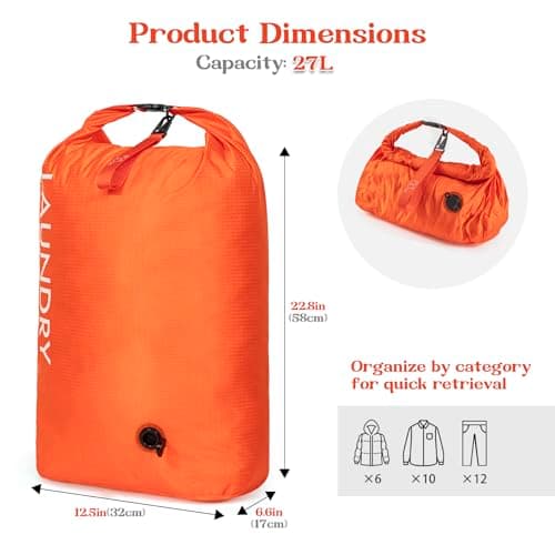 CANBOX Travel Laundry Bag, Vacuum Compression Dirty Clothes Travel Bag — view 2