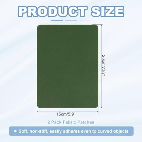 YELARXI Repair Patches 8 x 6IN Twill Fabric 2 Pack Army Green — view 2