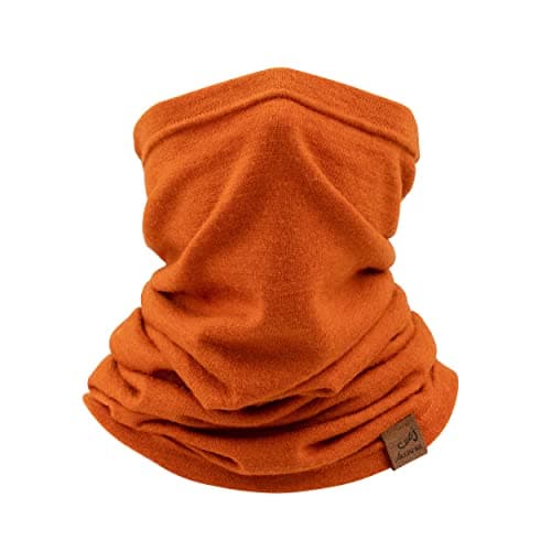 ACUSHLA Merino Wool Neck Gaiter, Ski Mask Neck Warmer Unisex, Maple Leaf