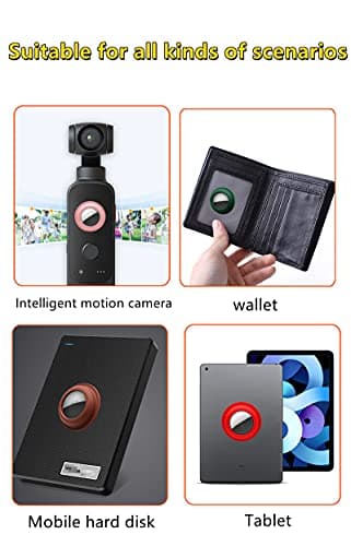 Air Tag Stick On Case for Apple Airtag Silicone Protective Holder Precisely for Apple AirTag Portable and Anti-scratch Apple Tracker Finder Tag Airtag Wallet Self Adhesive Mount. (Navy) — view 4