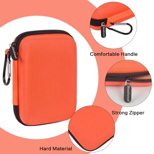 Hard Case Compatible with SIMO Solis 5G WiFi Mobile Hotspot, Travel Router for Hotel WiFi Storage Holder Bag with Mesh Pocket for Charger USB Cable and Accessories (Box Only) - Orange — view 5