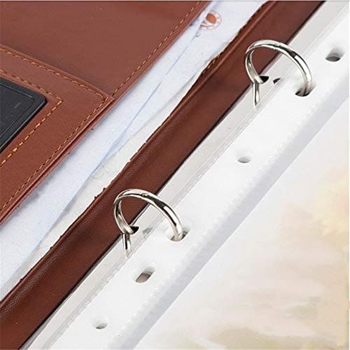 WDSOPK Conference Folder PU Business Case Leather Business Group Briefcase Folder Calculator and Writing Pad Business Document Bag (Maroon 334x245mm) — view 4