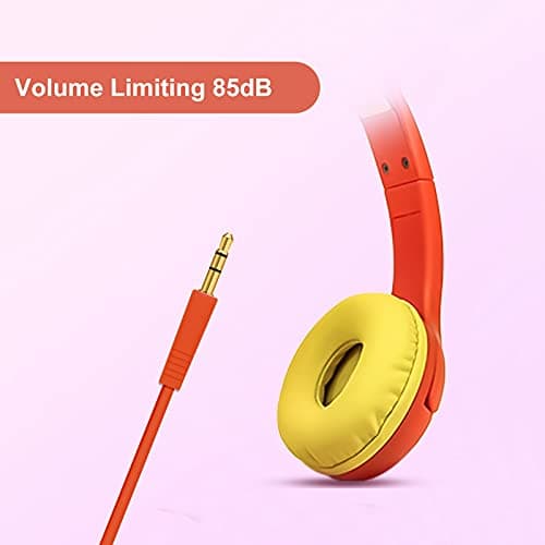 Olyre Kids Wired Headphones LED Light-Up Cat Ears, Microphone, Sharing Port — view 6
