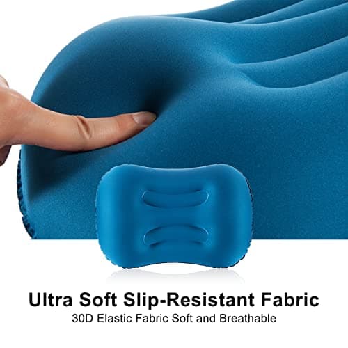 Eono Ultralight Inflatable Camping Pillows for Adults, Compressible Compact Travel Inflatable Pillow, Comfortable Ergonomic Blow Up Air Pillow for Camping, Hiking, Beach, Fishing — view 4