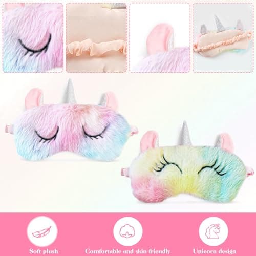 2PCS Kids Eye Masks for Sleeping, Plush Kids Sleep Mask — view 4