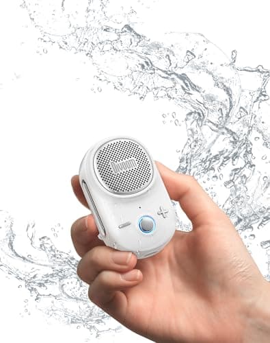 Divoom Itour-S Portable Mini Wearable Bluetooth Speaker, Big Audio and Punchy Bass,Clip-On Design, IP67 Waterproof and Dustproof,10 Hours Playtime,Outdoor Speaker for Home Travel Office (White)
